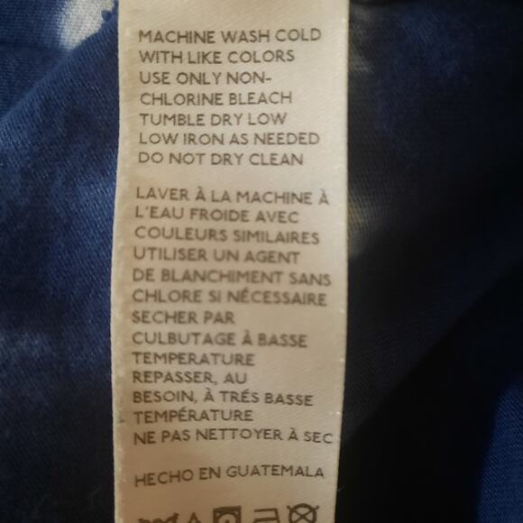 We The Free Womens Oversized Navy Tye-Dye Long Sleeve T-Shirt Size Large - Picture 5 of 8